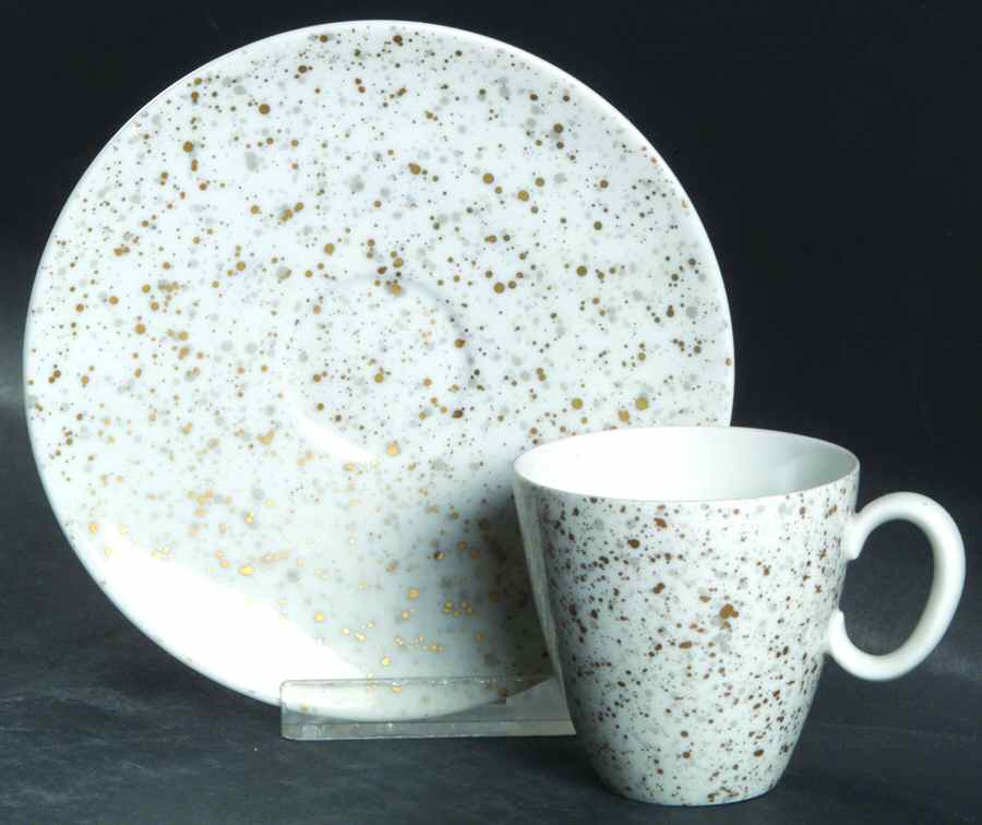 Spatter Flat Demitasse Cup & Saucer Set by Rosenthal - Continental-1