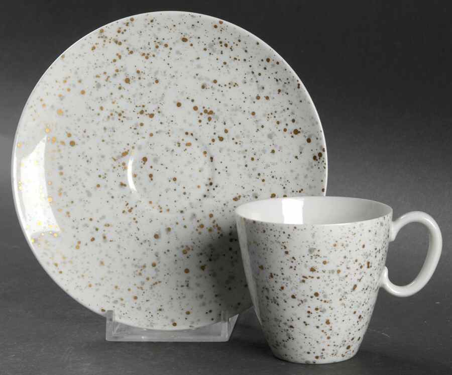 Spatter Flat Demitasse Cup & Saucer Set by Rosenthal - Continental-1