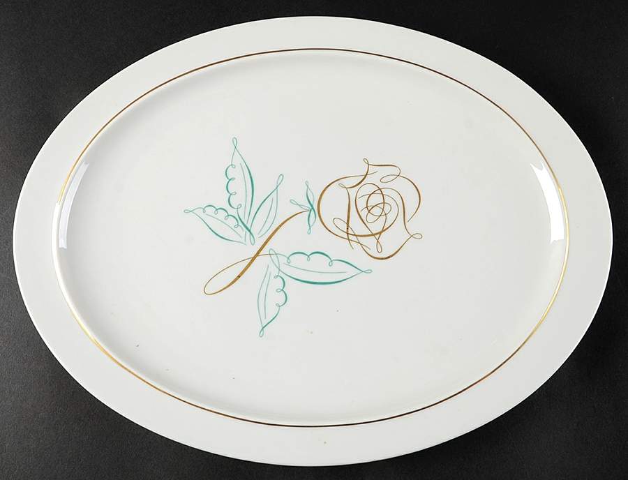 Spencer Rose 14" Oval Serving Platter by Rosenthal - Continental-1