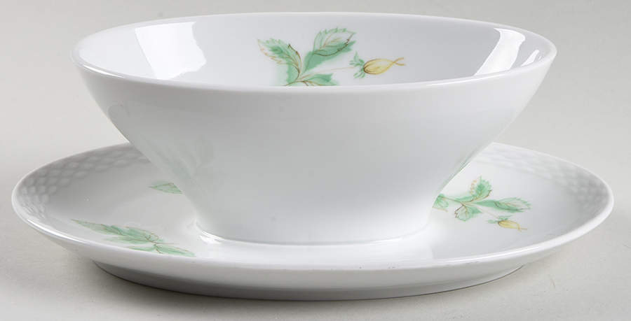 Springtime (Yellow Rose) Gravy Boat with Attached Underplate by Rosenthal - Continental-1
