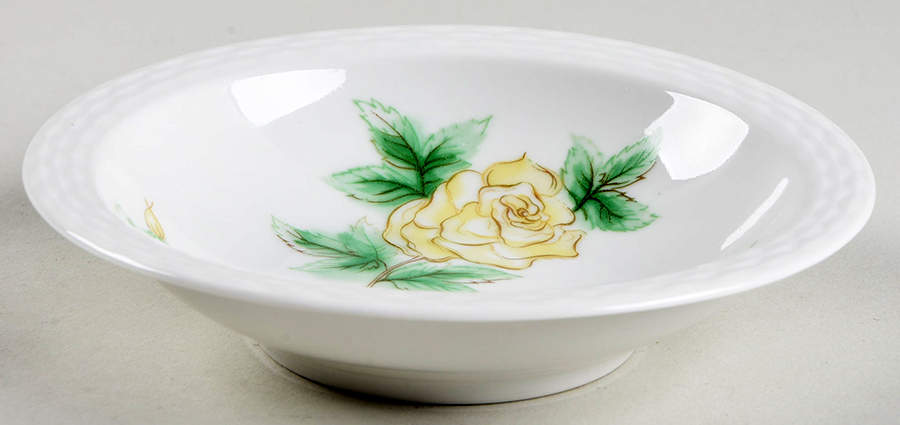 Springtime (Yellow Rose) Rim Fruit/Dessert (Sauce) Bowl by Rosenthal - Continental-1