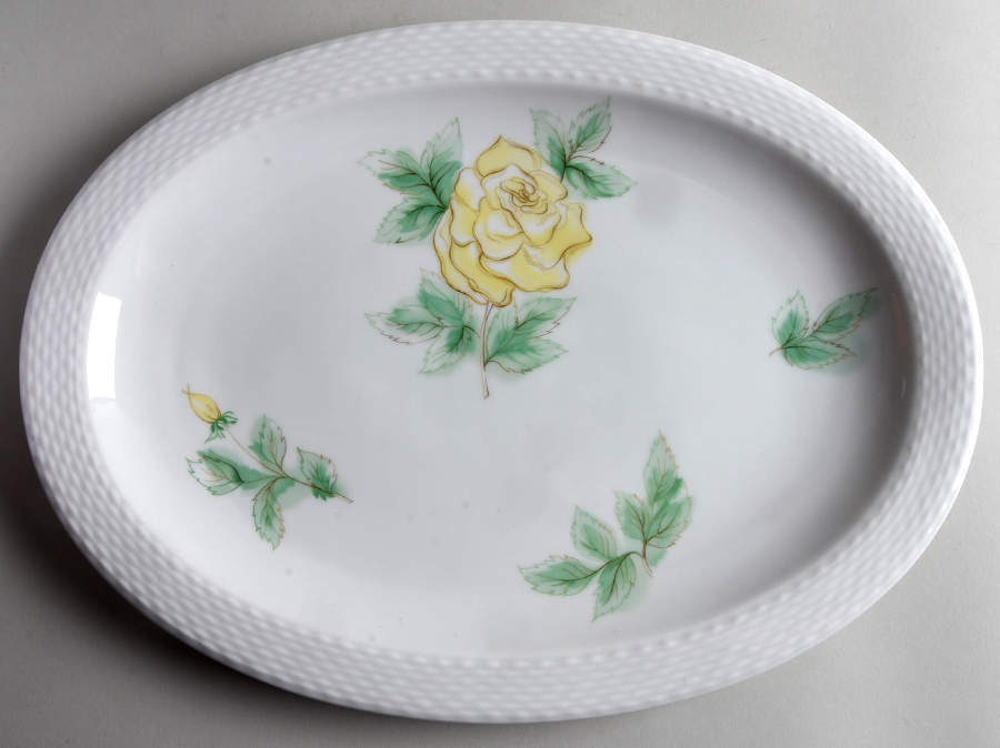 Springtime (Yellow Rose) 14" Oval Serving Platter by Rosenthal - Continental-1