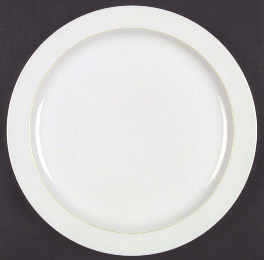 Springtime White (Yellow Inner Ring) Dinner Plate by Rosenthal - Continental-1