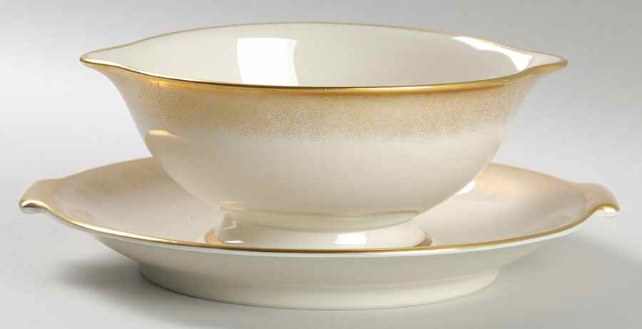 Stardust (Rim) Gravy Boat with Attached Underplate by Rosenthal - Continental-1