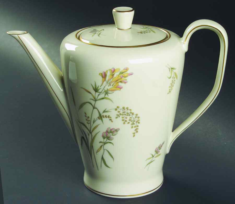 Summer Blossoms Ivory Coffee Pot & Lid by Rosenthal - Continental-1