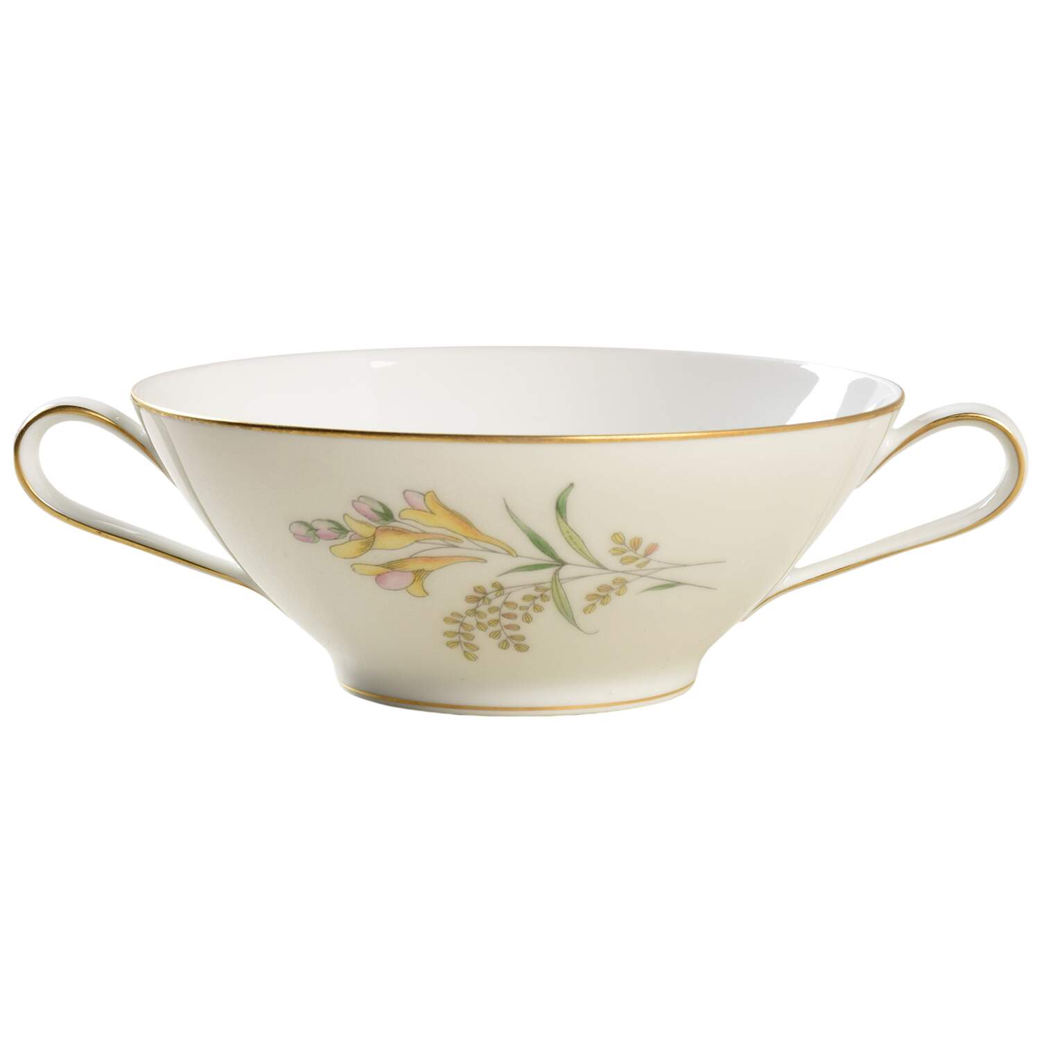 Summer Blossoms White Flat Cream Soup Bowl by Rosenthal - Continental-1