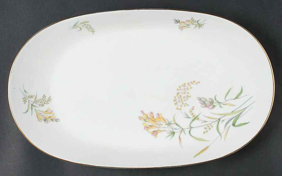 Summer Blossoms White 14" Oval Serving Platter by Rosenthal - Continental-1