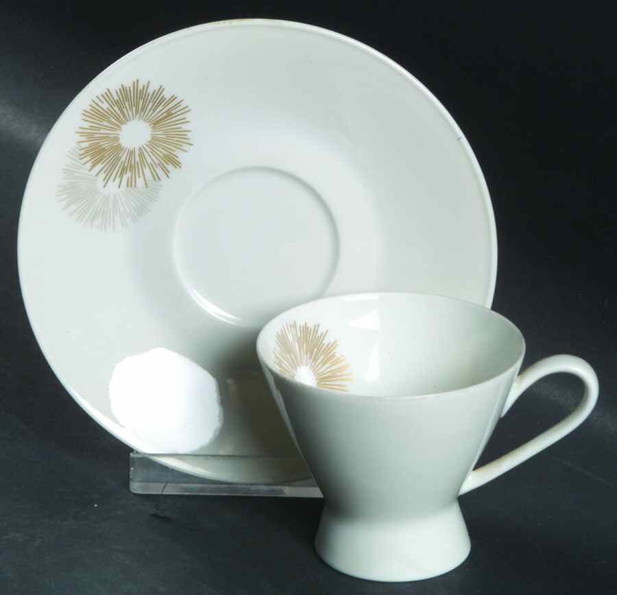 Sunburst Footed Demitasse Cup & Saucer Set by Rosenthal - Continental-1