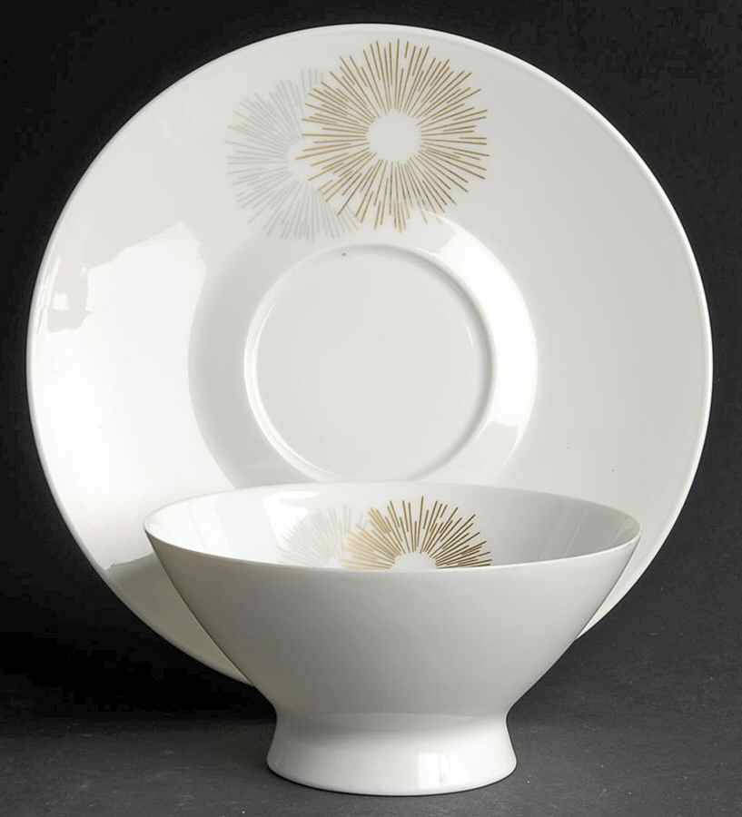 Sunburst Footed No Handles Cream Soup & Saucer Set by Rosenthal - Continental-1