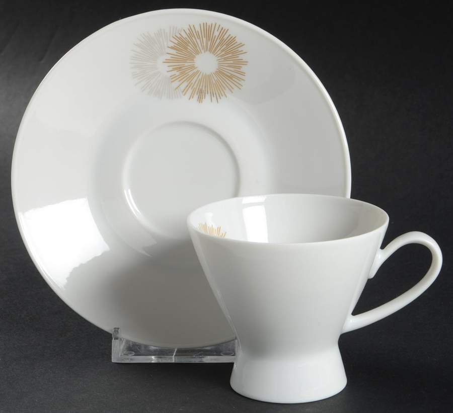 Sunburst Footed Demitasse Cup & Saucer Set by Rosenthal - Continental-1