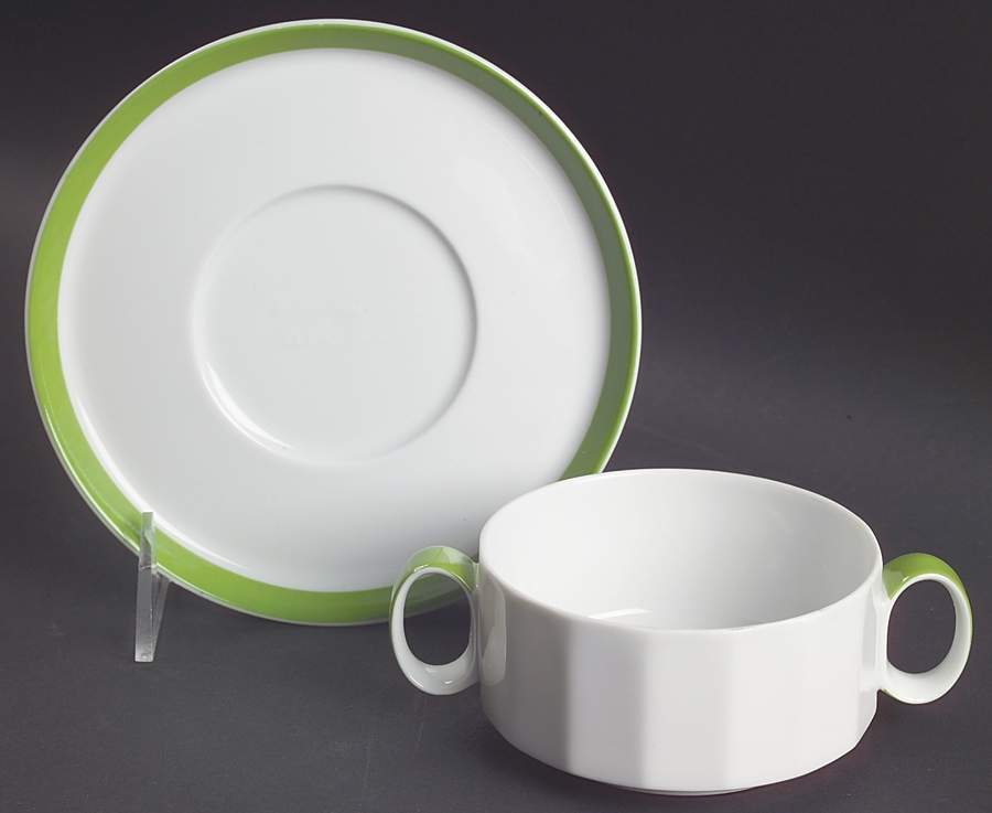 Sunion Flat Cream Soup Bowl & Saucer Set by Rosenthal - Continental-1