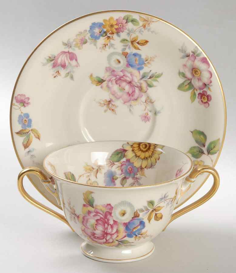 The Sunray Footed Bouillon Cup & Saucer by Rosenthal - Continental-1