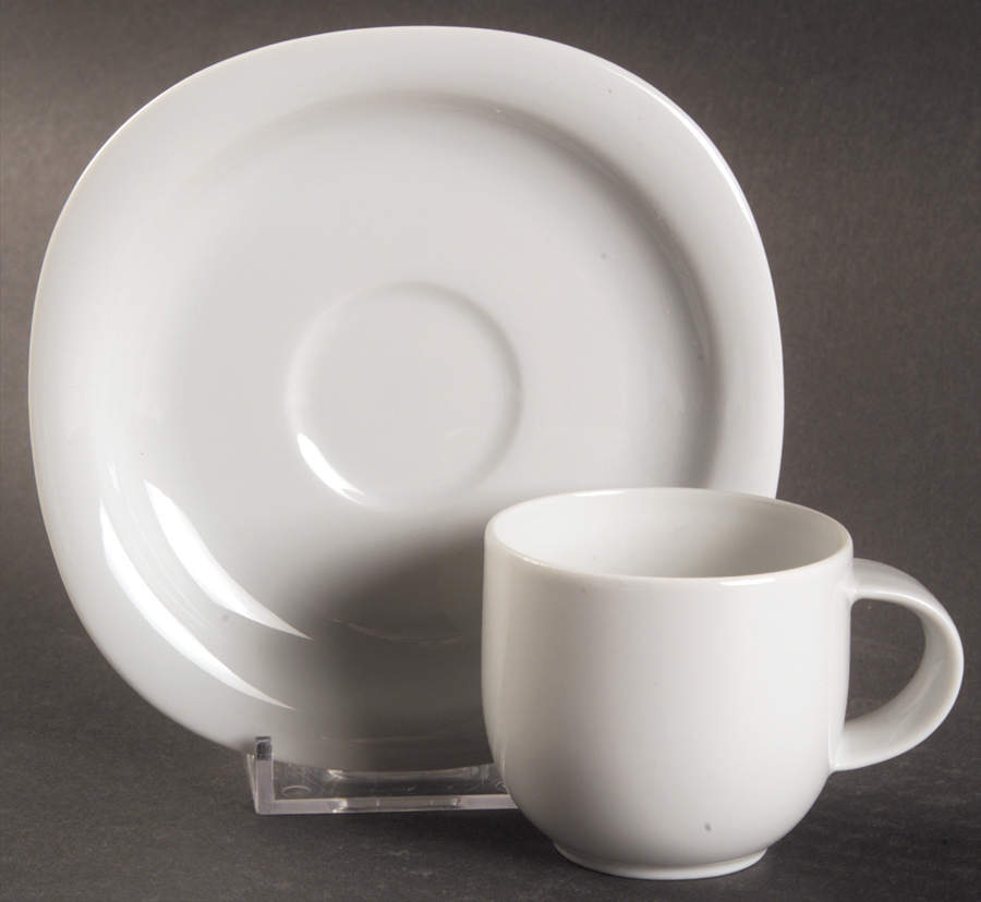 Suomi White Flat Demitasse Cup & Saucer Set by Rosenthal - Continental-1