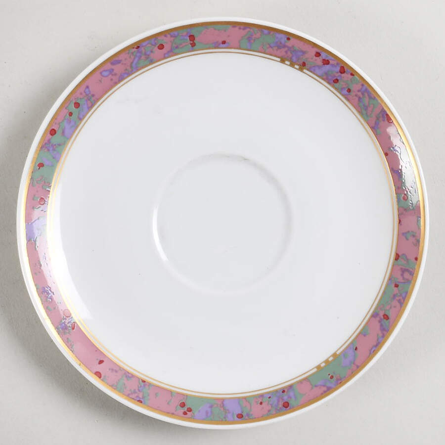 Symphony (Donatello, Pink & Green) Saucer for Footed Cup by Rosenthal - Continental-1