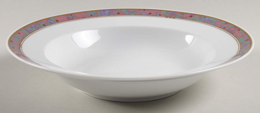 Symphony (Aida, Pink & Green) Rim Soup Bowl by Rosenthal - Continental-1