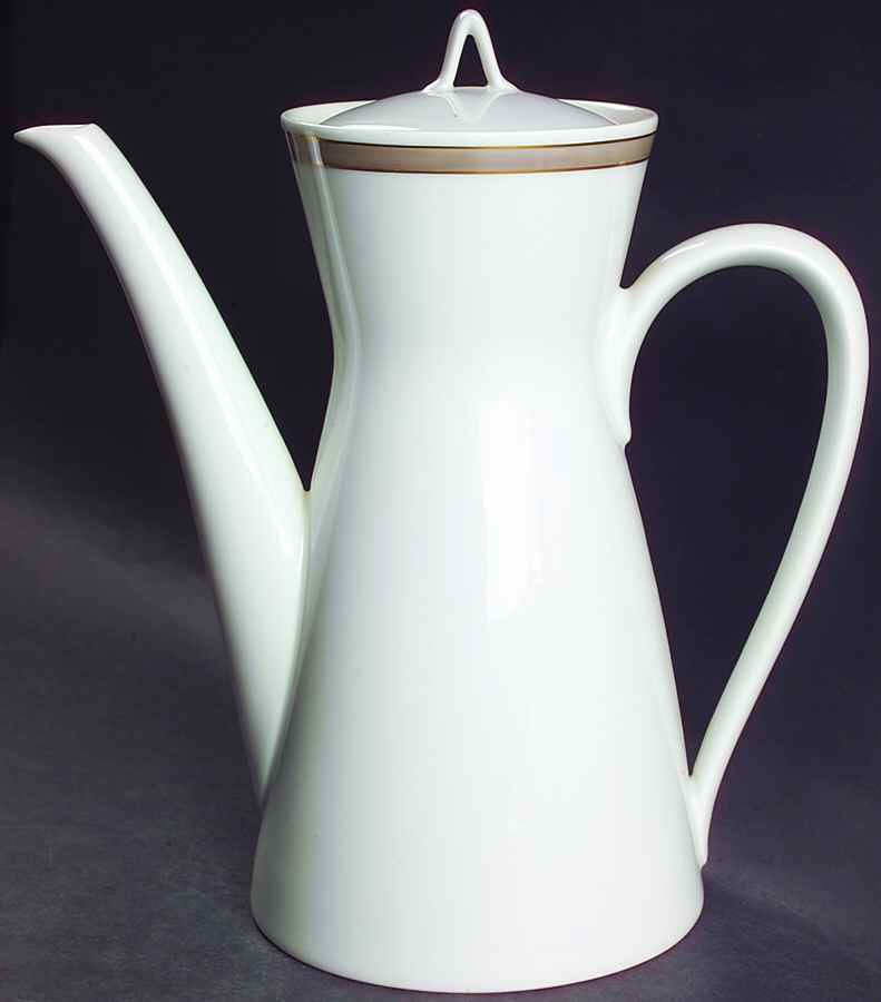 Taupe Band Coffee Pot & Lid by Rosenthal - Continental-1