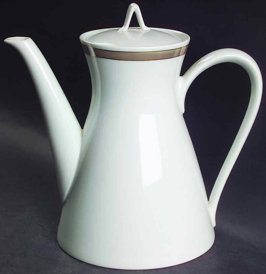Taupe Band Teapot & Lid by Rosenthal - Continental-1