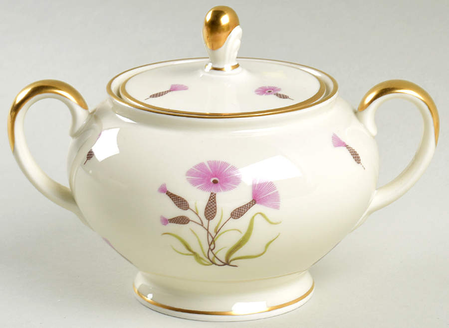 Thistle (Rim) Sugar Bowl & Lid by Rosenthal - Continental-1