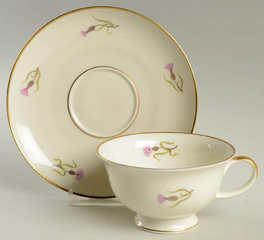 Thistle (Rim) Footed Cup & Saucer Set by Rosenthal - Continental-1