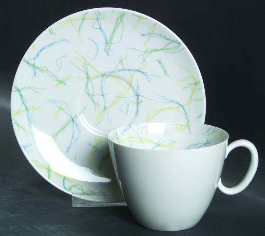 Threads Flat Cup & Saucer Set by Rosenthal - Continental-1