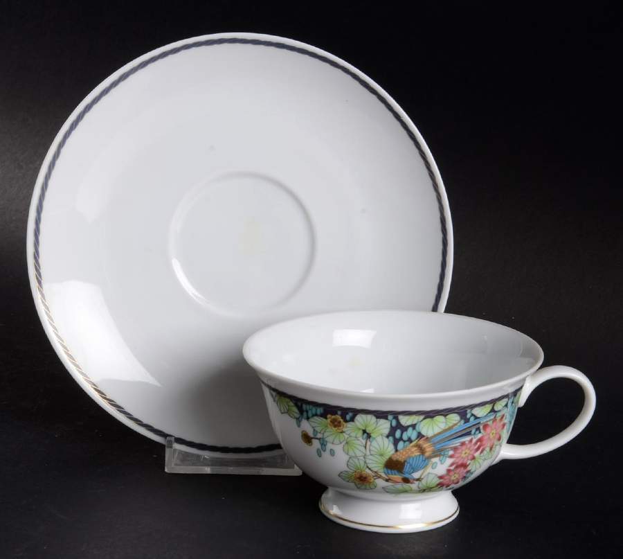 Tropical Dusk Footed Cup & Saucer Set by Rosenthal - Continental-1