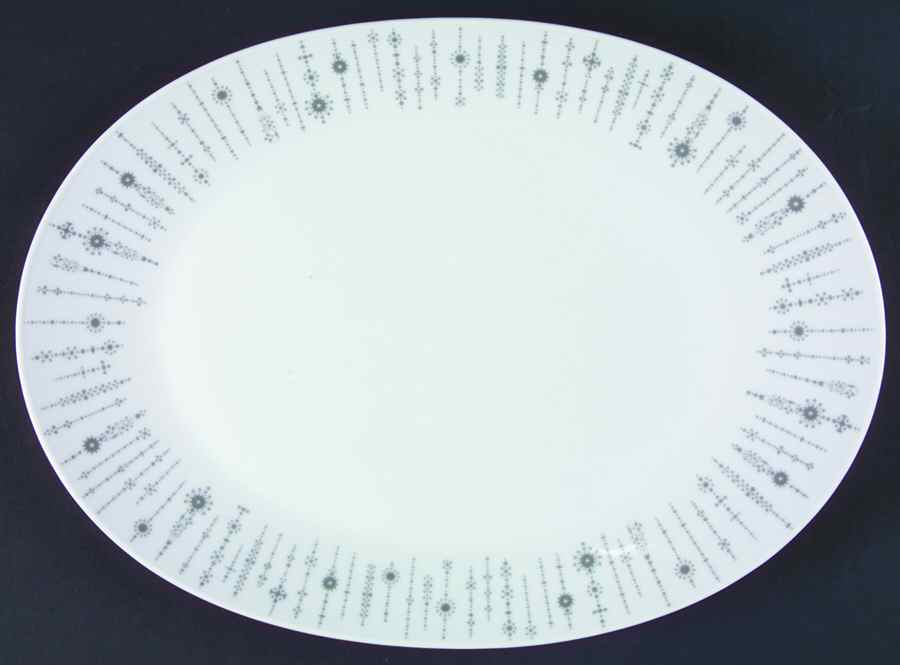 Tundra Grey 13" Oval Serving Platter by Rosenthal - Continental-1