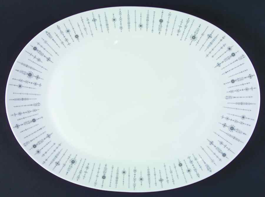 Tundra Grey 15" Oval Serving Platter by Rosenthal - Continental-1