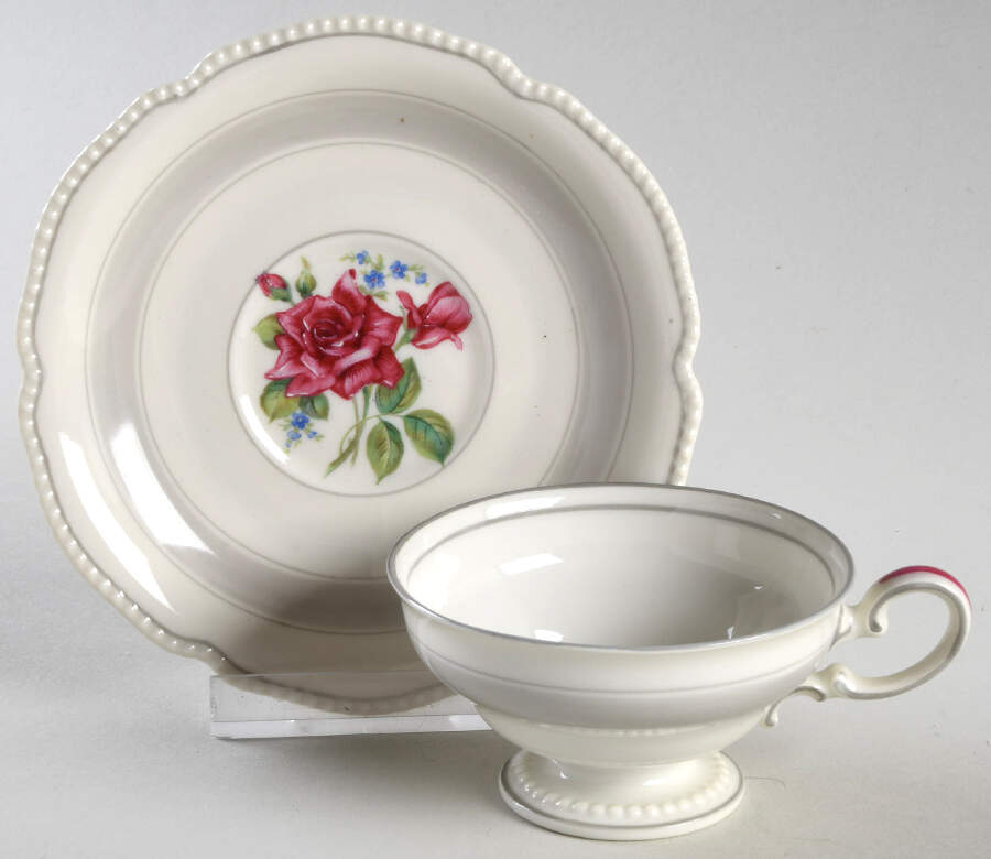Tudor Rose Footed Demitasse Cup & Saucer Set by Rosenthal - Continental-1