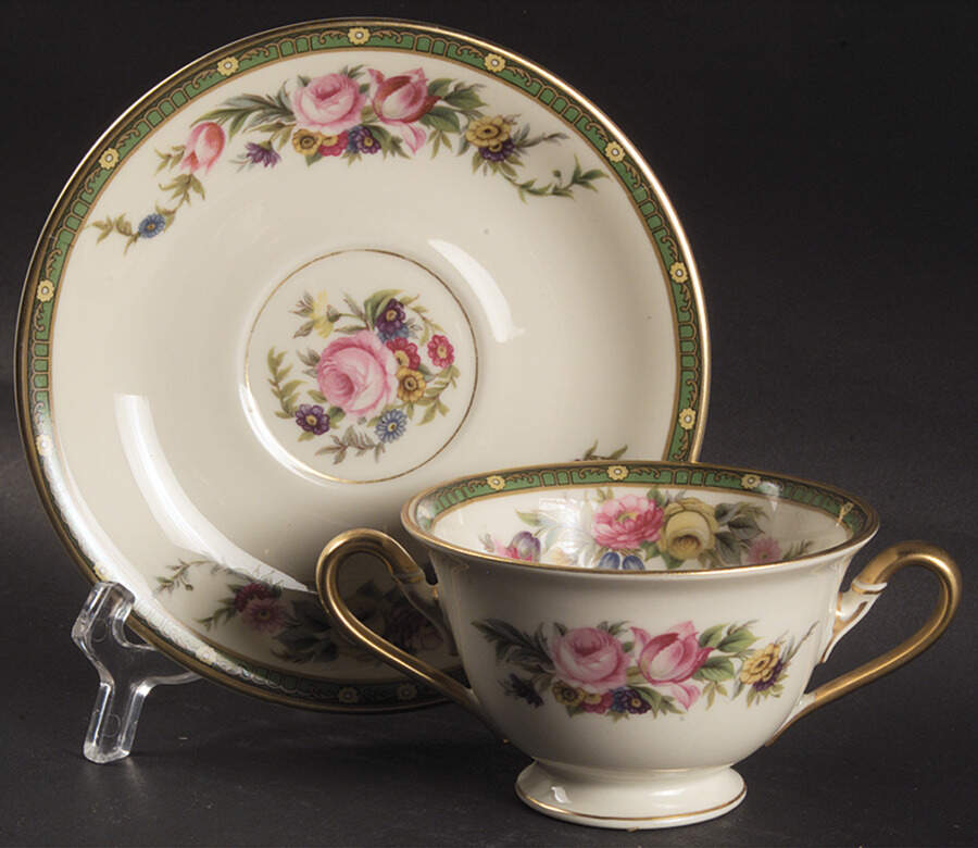 Valencia Footed Bouillon Cup & Saucer by Rosenthal - Continental-1