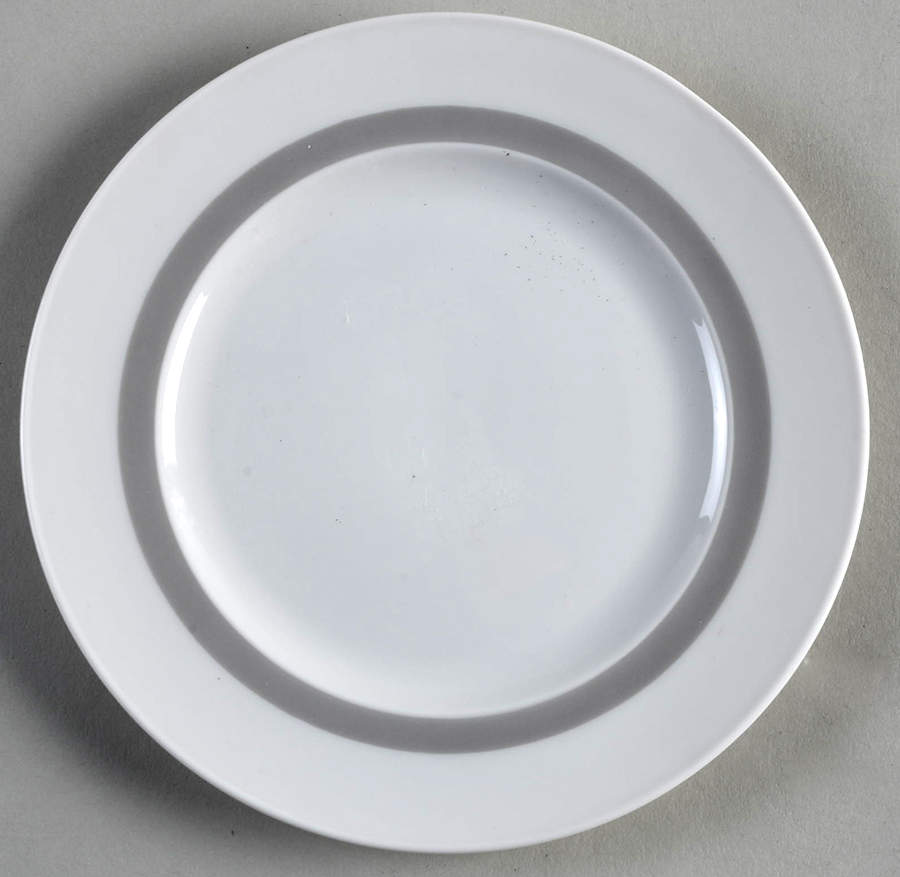Variations White Rim with Gray (Gray Band) Bread & Butter Plate by Rosenthal - Continental-1