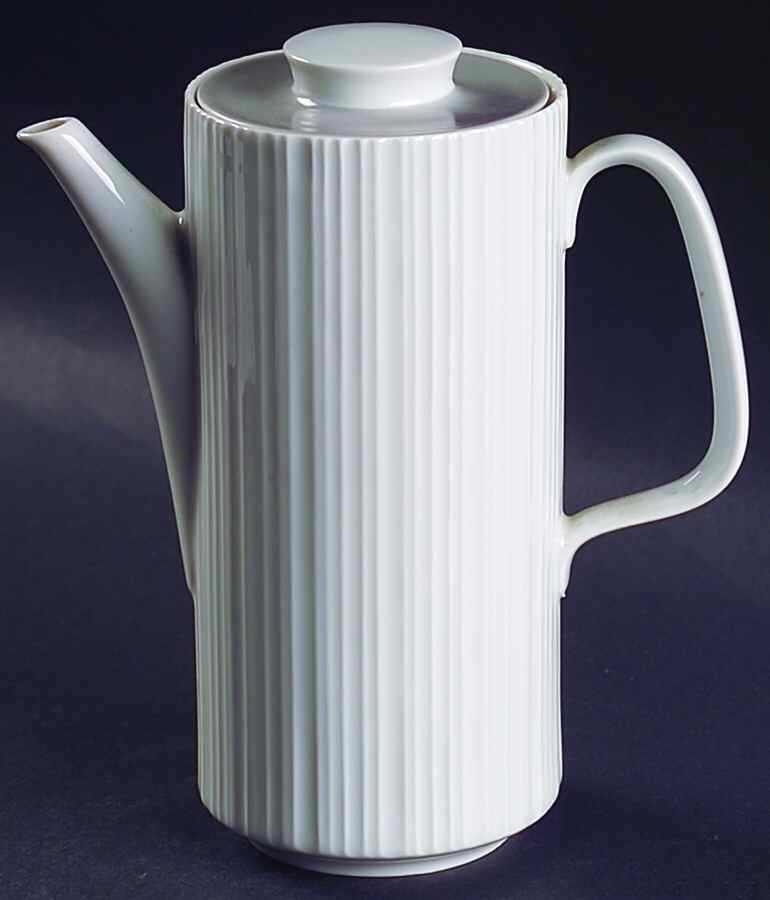 Variations White Rim with Gray (Gray Band) Mini Coffee Pot & Lid by Rosenthal - Continental-1