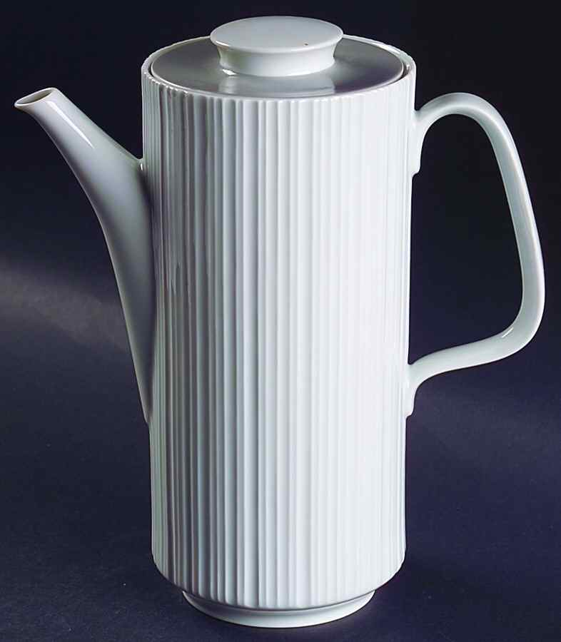 Variations White Rim with Gray (Gray Band) Coffee Pot & Lid by Rosenthal - Continental-1