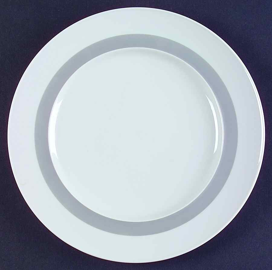 Variations White Rim with Gray (Gray Band) Dinner Plate by Rosenthal - Continental-1