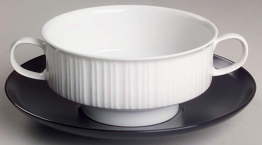 Variations Footed Cream Soup Bowl & Saucer Set by Rosenthal - Continental-1