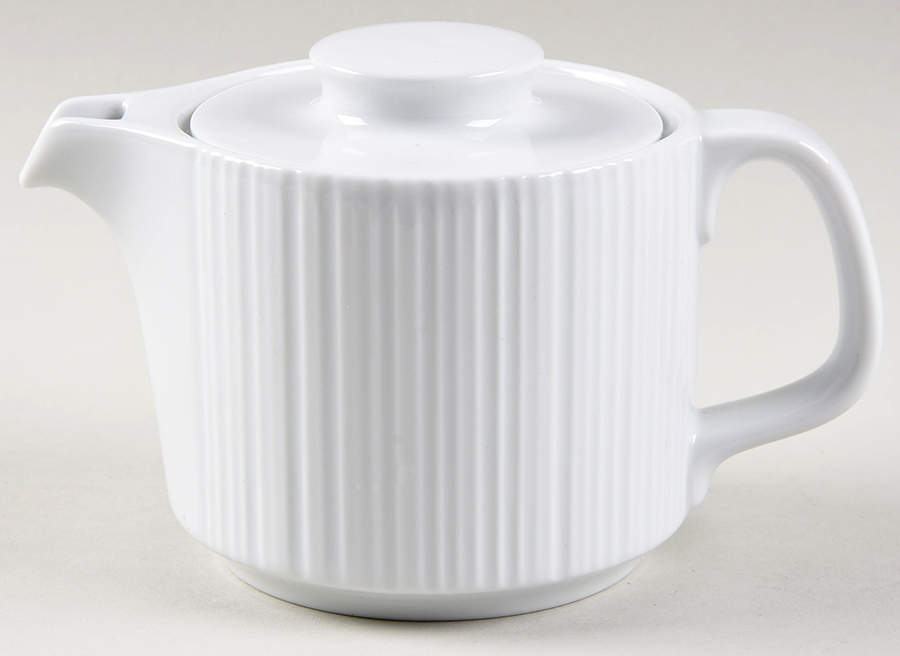 Variation White (Restaurant) Individual Teapot & Lid by Rosenthal - Continental-1