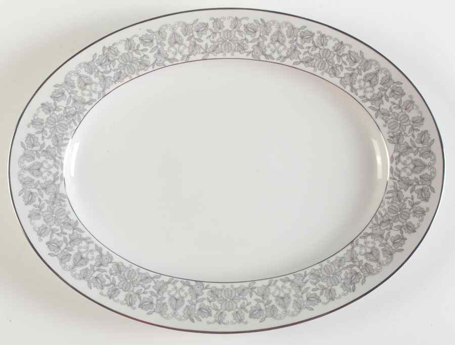 Venetian (Platinum Trim) 14" Oval Serving Platter by Rosenthal - Continental-1