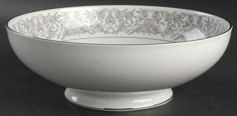 Venetian (Platinum Trim) 9" Round Vegetable Bowl by Rosenthal - Continental-1