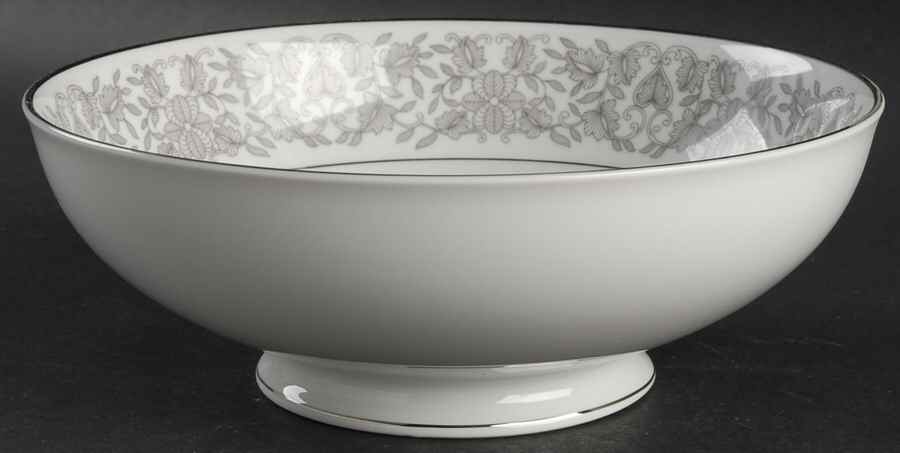 Venetian (Platinum Trim) 8" Round Vegetable Bowl by Rosenthal - Continental-1