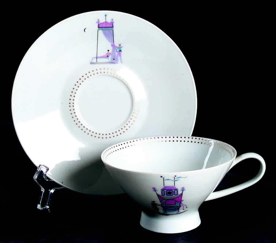 Venetian (No Trim) Footed Cup & Saucer Set by Rosenthal - Continental-1