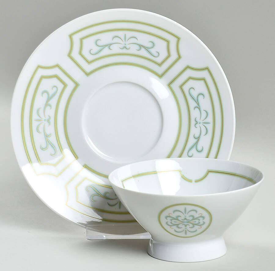 Versailles (No Trim) Footed Cream Soup Bowl & Saucer Set by Rosenthal - Continental-1