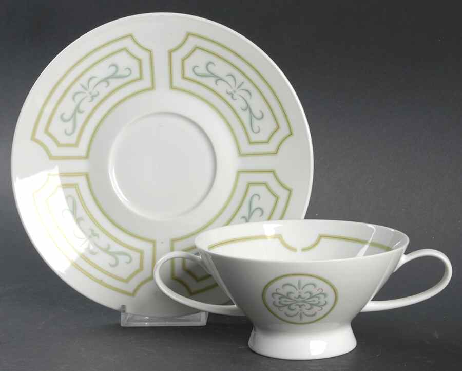 Versailles (No Trim) Footed Cream Soup Bowl & Saucer Set by Rosenthal - Continental-1