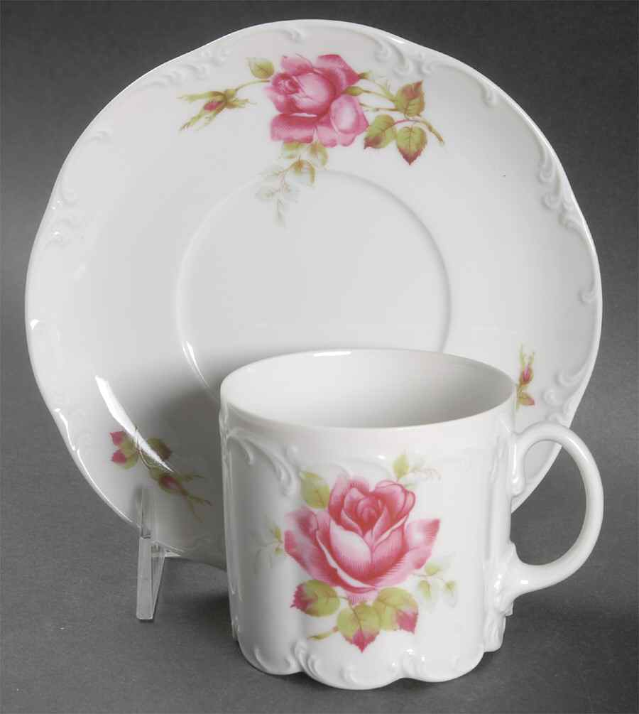 Victoria (Monbijou Shape) Flat Cup & Saucer Set by Rosenthal - Continental-1