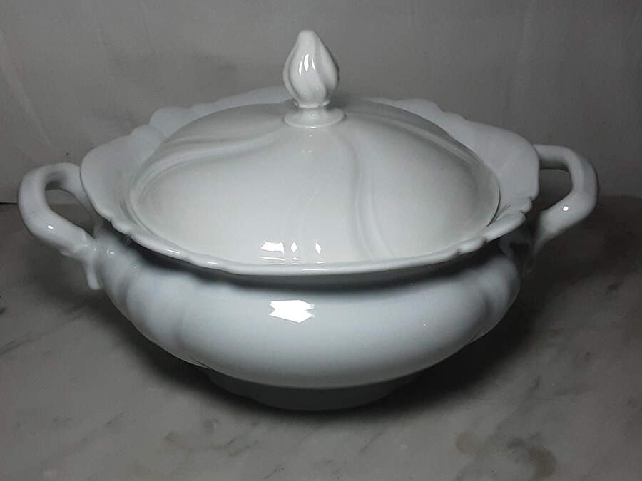 Viktoria White Round Covered Vegetable by Rosenthal - Continental-1