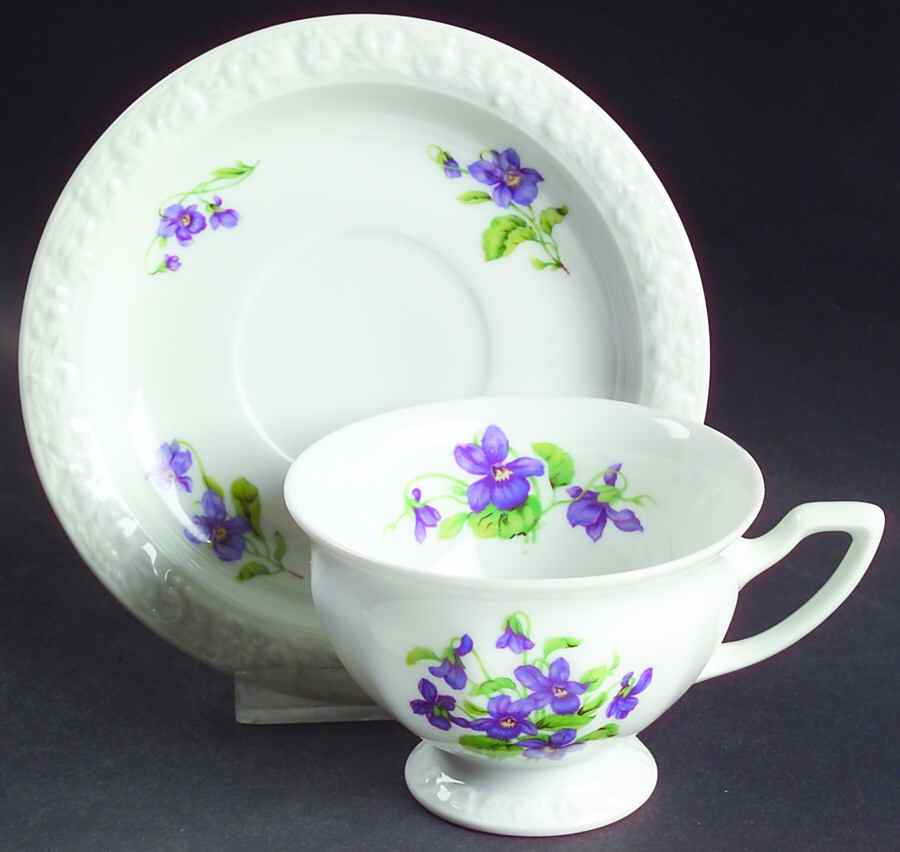 Violetta Footed Cup & Saucer Set by Rosenthal - Continental-1