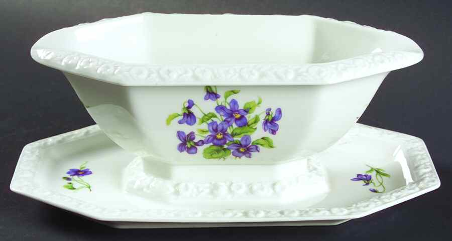Violetta Gravy Boat with Attached Underplate by Rosenthal - Continental-1