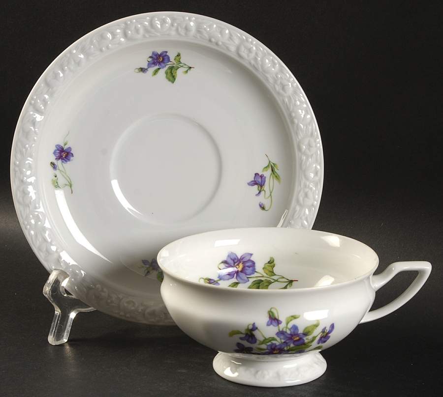 Violetta Footed Cup & Saucer Set by Rosenthal - Continental-1