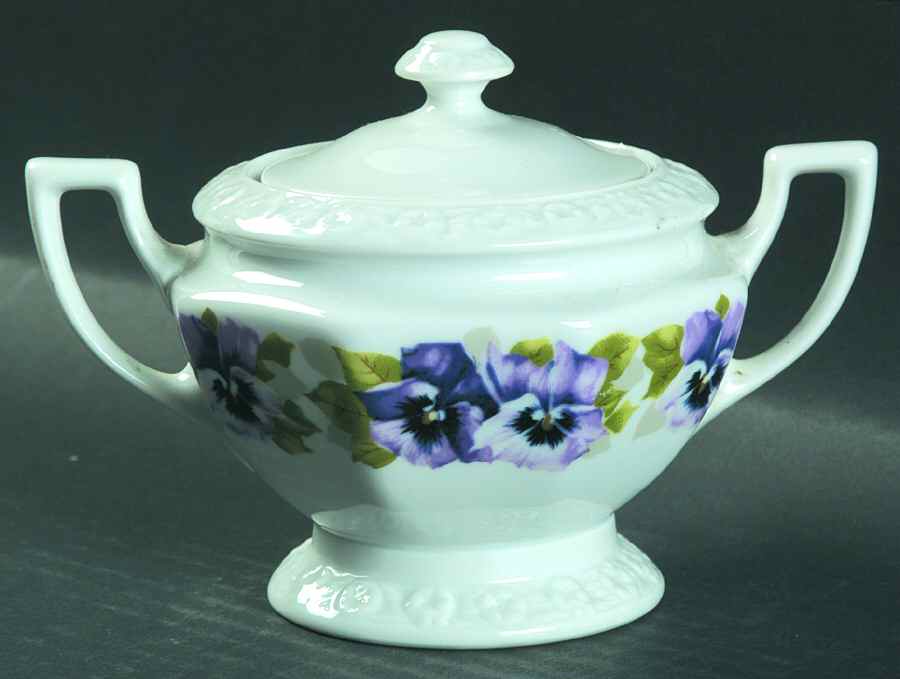 Violets Sugar Bowl & Lid by Rosenthal - Continental-1