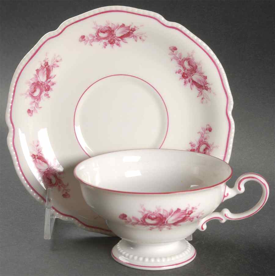 Vienna Rose Footed Cup & Saucer Set by Rosenthal - Continental-1