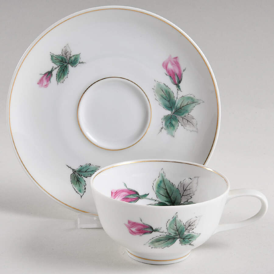 Victoria Rose Footed Cup & Saucer Set by Rosenthal - Continental-1