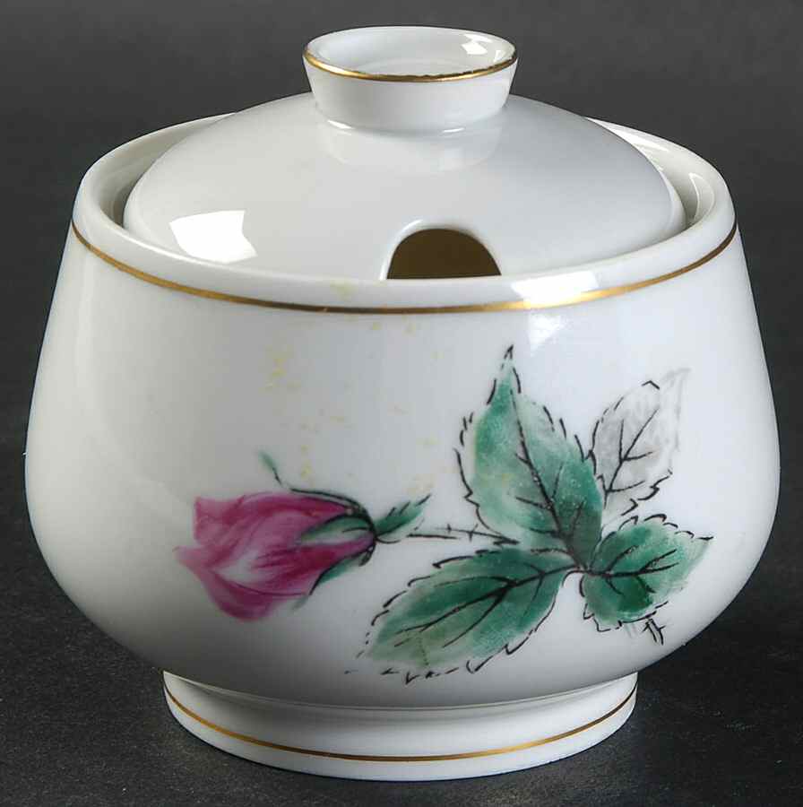 Victoria Rose Mustard Jar & Lid by Rosenthal - Continental-1